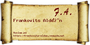Frankovits Aldán névjegykártya